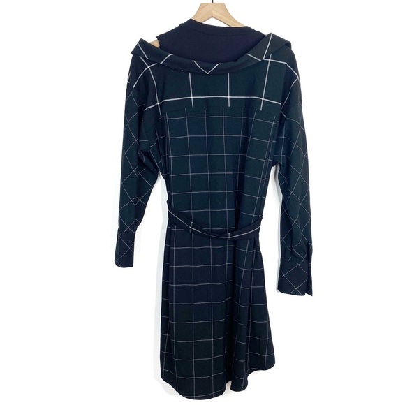 Maje Razak Deconstructed Plaid Cold Shoulder Dress - Picture 8 of 12